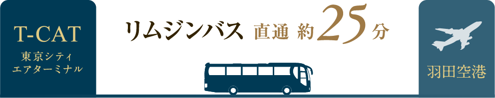 東京シティエアターミナルよりリムジンバスで羽田空港まで直通約25分