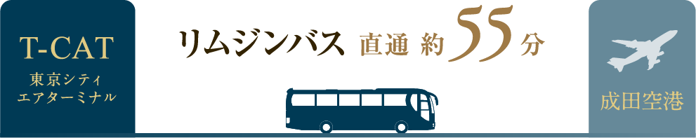 東京シティエアターミナルよりリムジンバスで成田空港まで直通約55分